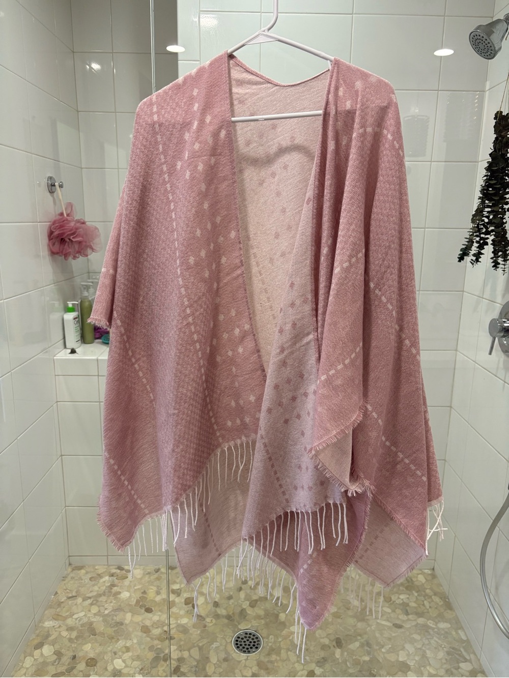 Gentle Fawn Blush Pink Fringe Knit Scarf Wrap